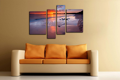 Модульная картина "Закат в раю"