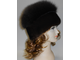 Женская шапка норковая Ретро с помпоном лилия натуральный мех зимняя, черная, арт. Ц-0237