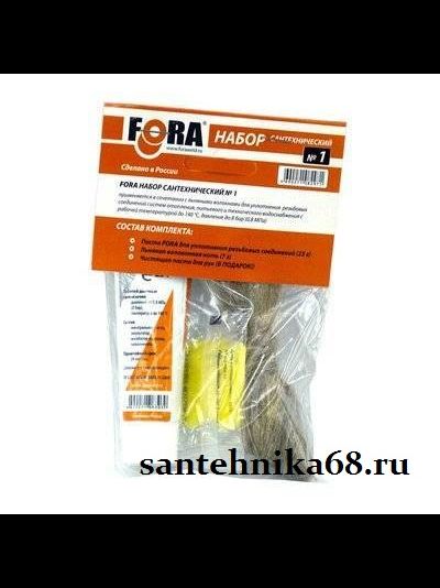 Набор сантехнический Fora 12 уплотнительная паста + лен