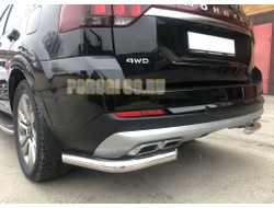 Защита заднего бампера угловая (кроме Корейских производителей авто) d60 для Kia Mohave (2021-...)