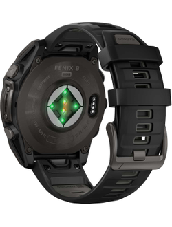 Часы Garmin Fenix 8 —47mm Solar Sapphire Carbon Gray DLC Titanium Black / Pebble Gray