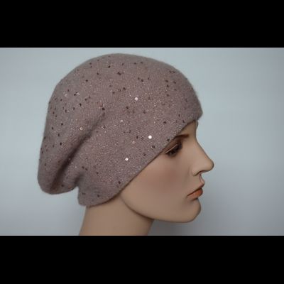 Розовый женский берет вязаный Vizio Италия 6943