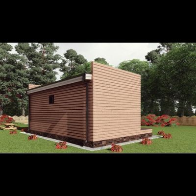 Одноэтажный каркасный дом с одной спальней 39м² (SK42)