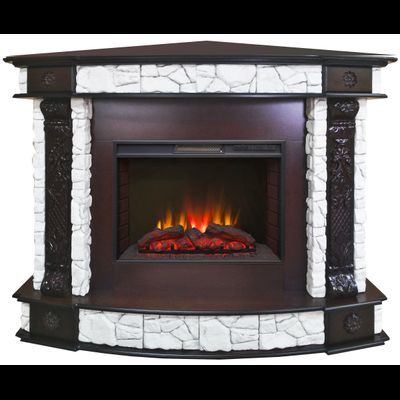 Угловой электрокамин Ричмонд BL с очагом Sparta 25.5 LED