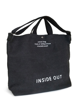 (АРТИКУЛ: 9316/1) СУМКА БОЛЬШАЯ, ТЕКСТИЛЬ, ЧЕРНАЯ, БЕЗ МОЛНИИ, НА КНОПКЕ, С ПЛЕЧЕВЫМ РЕМНЕМ