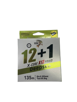 Плетеный шнур "X-CORE X13 BRAID" dia: 0.305mm test: 60.8kg