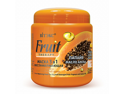 ВИТЕКС FRUIT Therapy Маска ВОССТАНАВЛИВЛИВАЮЩАЯ 3 в1 для сухих и поврежденныx волос ПАПАЙЯ И МАСЛО АМЛЫ 4