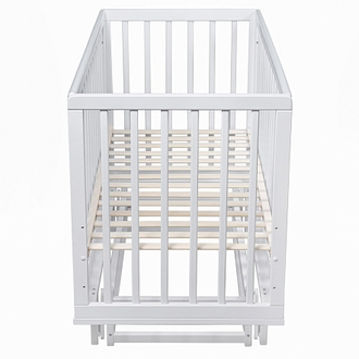 Кроватка детская продольный маятник Pituso Mirage Белый-белый