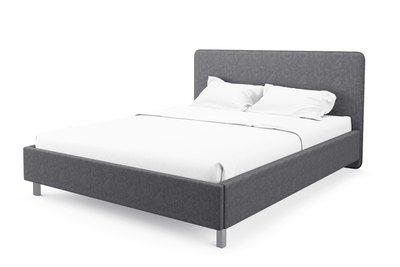 Кровать односпальная, двуспальная, MyCloud Мелисса с подъемным механизмом, бельевым ящиком, мягкое изголовье, ножки под робот пылесос