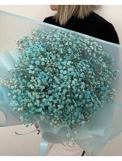 Букет из голубой гипсофилы