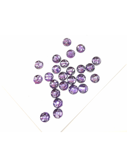 Стразы акриловые пришивные 6 мм, цвет сиреневый 25