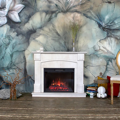 камин Carolina WT с очагом Sparta 25.5 LED