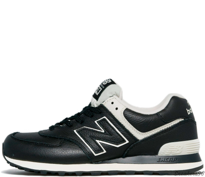 New Balance 574 Leather Black  Мужские (41-45)