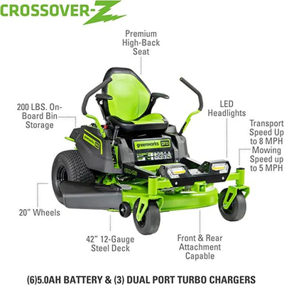 Райдер Greenworks Crossover-Z GC82ZT107 82V
