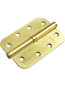 Петля MORELLI стальная разъёмная скругленная MSD-C 100X70X2.5 SG R Цвет - Матовое золото