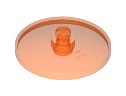 Dish 4 x 4 Inverted Radar with Open Stud, Trans-Neon Orange (35394 / 6252268)
