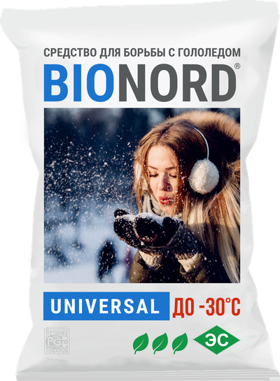 Противогололедный реагент BIONORD UNIVERSAL (Бионорд), 23 кг (до - 30°С)