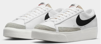 Nike Blazer Low Platform White (Белые) сбоку