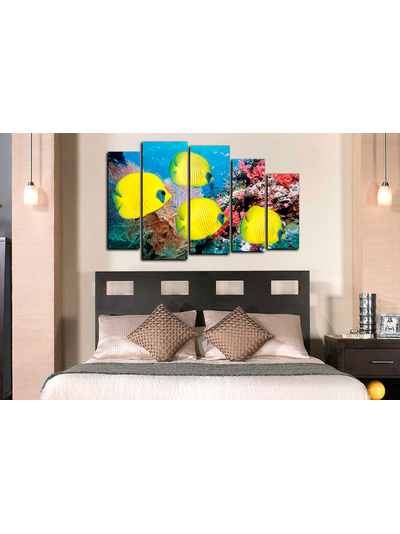 Модульная картина "Желтые рыбки"