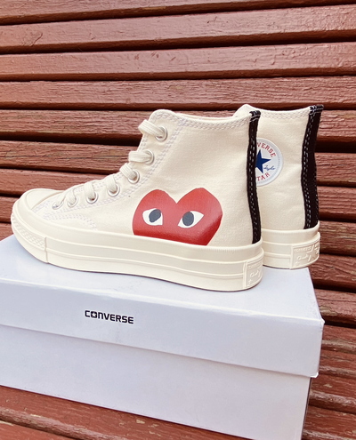 Converse x cdg bianche top