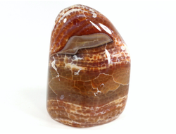 Агат "огненный", полировка стоячая, Бразилия (76*52*47 мм, 294 г) №35433