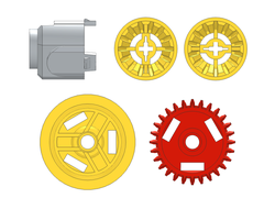!АНАЛОГ!   Комплект Набор усиленных дифференциалов LEGO Technic арт. 65414 6285647 65413 6285646 69761 6391160 69762 6391161  5 шт.,, n/a (AN0)