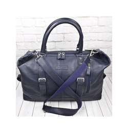 Кожаная дорожная сумка Campora blue (арт. 4019-19)