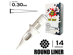 14RL/0,30 mm - Round Liner "BIG-WASP" (STANDARD WHITE)