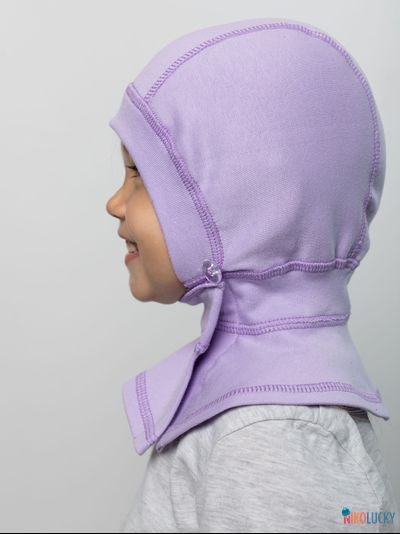 Шапка-шлем 24301-01 95%хлопок 5%лайкра, сиреневый 46-48