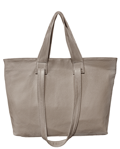 (АРТИКУЛ: 9550/8) СУМКА ЖЕНСКАЯ БОЛЬШАЯ, НАТУРАЛЬНАЯ КОЖА, ГРЯЗНО-БЕЖЕВАЯ, ЧЕТЫРЕ РУЧКИ