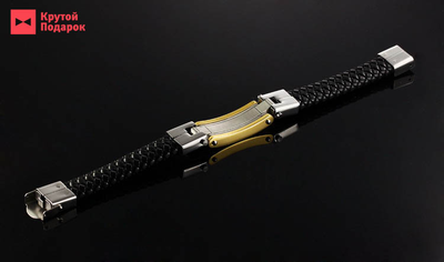 Кожаный браслет с крестом Advocate