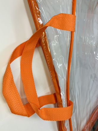 Сумка прозрачная 45х35х13см, розовый цвет