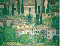 Купить греющую картину с фото репродукции Густава Климта Церковь в Кассоне