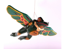 Модель № W84: подвесная статуэтка &quot;Лягушка&quot; из дерева албезии