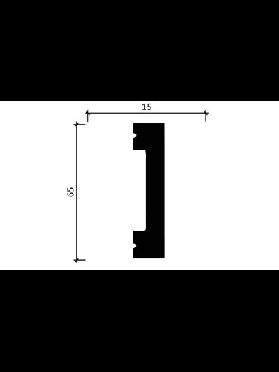 Молдинг Decor Dizain DD33, дюрополимерный, влагостойкий, под покраску, длина 2 м