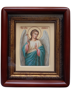 Святой Ангел-Хранитель. Рукописная икона в киоте.