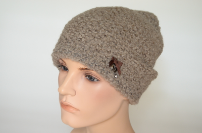 Шапка из альпака женская Vizio Италия 7007 CL ореховая