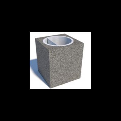 Уличная урна для мусора с пепельницей из архитектурного бетона №48 (серый)