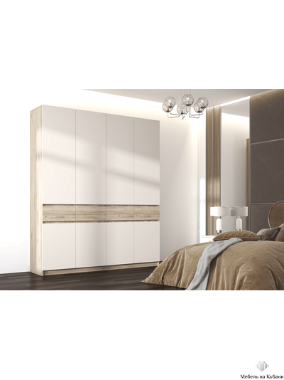 Бостон Шкаф ШК-004 ЛДСП Дуб Крафт серый/ Кашемир