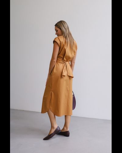 Платье-рубашка из плотного итальянского хлопка (сафари)