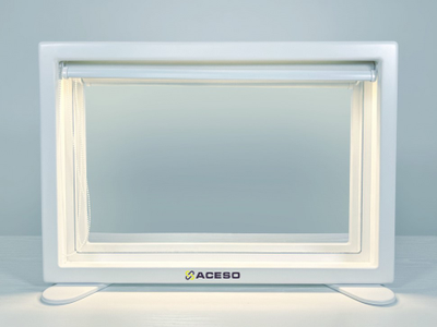 Профессиональное зеркало логопеда АЛМА 670 × 440 × 107 мм с подсветкой