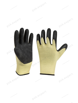 Перчатки рабочие против порезов "Криптон" с резиновым покрытием