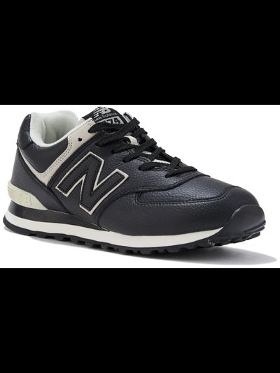 New Balance 574 Black White Leather
