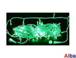 Гирлянда-Нить 10 м, 24В, ЗЕЛЕНЫЙ, IP65 ПВХ, мерцание