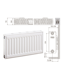 радиатор PRADO Classic  22х300х400