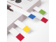 Закладки клейкие BRAUBERG БЕЛЫЕ С ЦВЕТНЫМ КРАЕМ, бумажные, 75х14 мм, 4 цвета х 100 листов, 124811