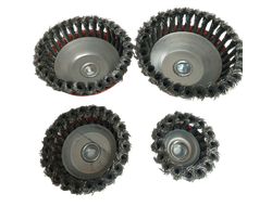 Щетка чашечная для УШМ с гайкой (витая жесткая) 75мм