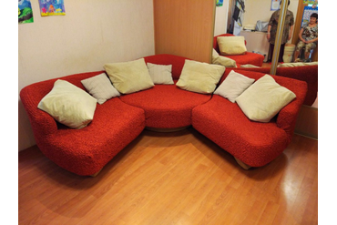 ЧЕХОЛ НА УГЛОВОЙ ДИВАН МИКРОФИБРА ТЕРРАКОТ