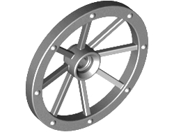 Wheel Wagon Large 33mm D., Hole Notched for Wheels Holder Pin, Light Bluish Gray (4489b / 6218117)
