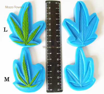 "Лист конопли" силиконовый молд (вайнер)